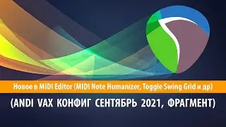 REAPER - Новое в MIDI Editor (MIDI Note Humanizer, Toggle Swing Grid и др)