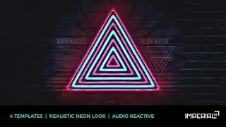 Neon Music Visualizer Audio React | After Effects Template