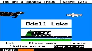 Odell Lake - longplay gameplay - MECC, 1986 - Apple II - edutainment educational eco sim game