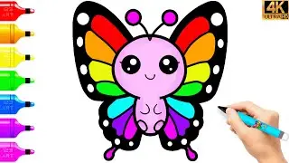 РИСОВАНИЕ БАБОЧКИ 🦋 КАК ЛЕГКО НАРИСОВАТЬ БАБОЧКУ 😍 РИСОВАНИЕ 🌈 ЛЕГКИЕ РИСУНКИ