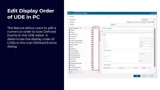 Edit display order of UDEs in NX CAM