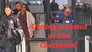 Female airline passenger arrested by LAX airport police at TSA Checkpoint with a Firearm.