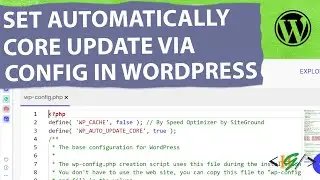 How to Enable Automatically Core Updates via Config File in WordPress | Background Update