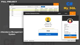 C# Attendance System Full project + MySQL Server Database | Step by Step | Noob Coder