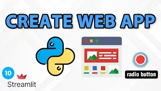 Radio Button Widget - Web App with Python Streamlit Lesson 10