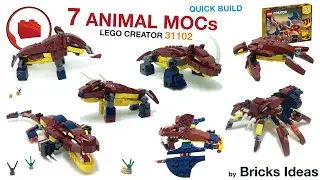 Lego Animals MOCs - Alternative Build Animation Review Part 4 - Lego Creator 31102 3in1 Fire Dragon