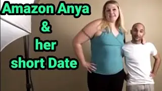 Amazon Anya with her short Date | tall woman short man | tall woman lift carry