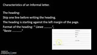 HOW TO WRITE AN INFORMAL LETTER