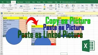 How to Use Copy as Picture, Paste as Picture, and Paste as Linked Picture in Excel