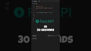 FastAPI in 30 seconds #python #programming #softwareengineer