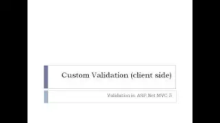 46 - Custom Client Side Validation