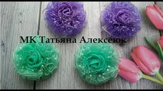 Бантики из органзы с кружевом / Beautiful Ribbon Bow / Bow tutorial / Kanzashi