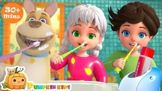 Brush Your Teeth Song 30 Mins | Pumpkin Kids Nursery Rhymes & Baby Songs