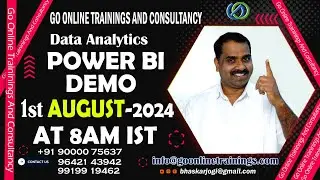 New Data Analytics using Power BI Online batch starts on August 1st, 2024 @ 8 AM IST | Bhaskar Jogi