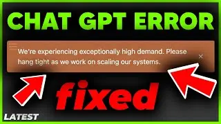 CHAT GPT: We're experiencing exceptionally high demand. Please hang tight as we work on scaling our