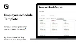 How to set up employee working schedule using Notion | Employee Schedule Template