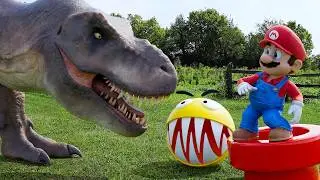 The Great Gaming Showdown: Dino vs Mario & Pacman in REAL LIFE!