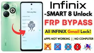 -Unlock INFINIX SMART 8 FRP Bypass 2024 [Without PC] Infinix X6525 Googe Account - No Xshare Apps!