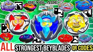 All STRONGEST BEYBLADES QR CODES | TOP 10 | Beyblade Game NEW Premium QR Codes