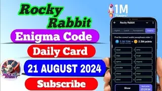 Rocky Rabbit Enigma reward | Rocket Rabbit Combo | Rocky Rabbit Enigma New Features Solve 21 August