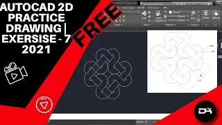 AutoCAD 2D Practice Drawing | Exercise 7 | Beginner to Advance Tutorial | Free Practice drawing 2021