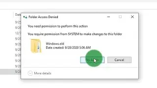 Folder Access Denied, You need permission to perform this action. You require permission from SYSTEM