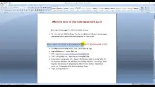 Effective Way To Use Auto Bookmark Suite