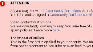 so my channel got a community guideline strike (FIXED)