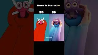 Which is Butter? 2D or 3D #memes #insideout2 #shorts