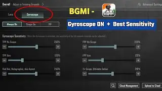 bgmi sensitivity settings gyroscope | how to on gyroscope in bgmi