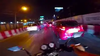 Lane Splitting Bangkok Style At Night