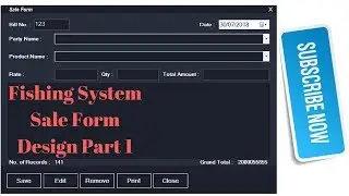 How to Create Fishing Software in C# | Part 1 Sale Form Design