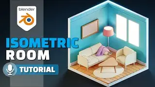 Blender Super Easy Isometric Room Tutorial with Commentary