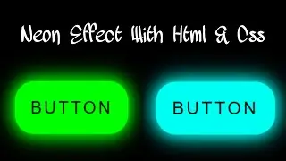 How To Create Neon Button With Html & Css | With Source Code | Cool Programming Projects