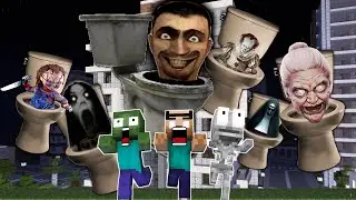 Toilet With Epic Ghosts - Minecraft Animation