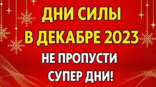 6 ДНЕЙ СИЛЫ в декабре 2023. Используй для работы и добрых дел!