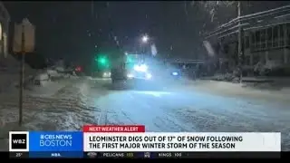 Leominster gets 17 inches of snow in two waves of storm