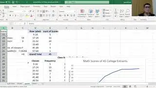 How to make an ogive and stem leaf display in EXCEL