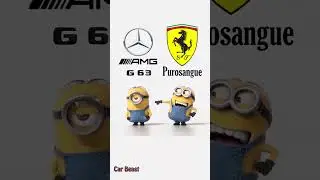 Mercedes AMG G wagon vs Ferrari purosangue minion style funny