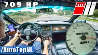 709HP AUDI S2 HUGE TURBO! on AUTOBAHN (NO SPEED LIMIT) by AutoTopNL