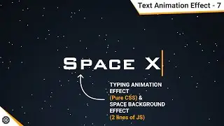 HOW TO CREATE TEXT TYPING ANIMATION EFFECT (PURE CSS)| SPACE BACKGROUND | cool CSS animation  | HTML