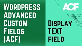 WordPress Advanced Custom Fields  - Text Field - ACF 2022