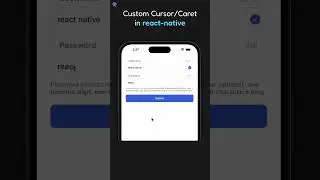 Custom Cursor/Caret in react-native (source in description) | 