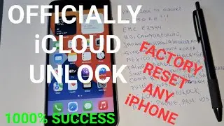 Officially iCloud Unlock/Factory Reset Any iPhone iOS 1000% Success✅