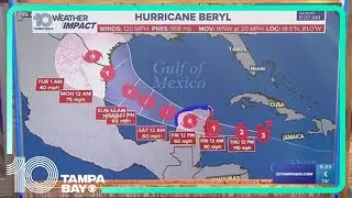 Tracking the Tropics: Hurricane Beryl heading toward Yucatan Peninsula