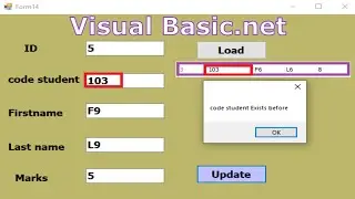 Programming in VB.net: update button in VB.net with SQL database and prevent update duplicate values