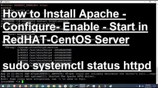 How to Install Apache Server, Configuration, Enable and Start Services  