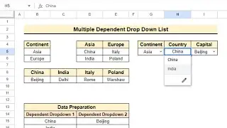 Multi Level Dynamic Dependent Dropdown List in Google Sheets