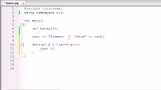 Buckys C++ Programming Tutorials - 33 - Create an Array Using Loops