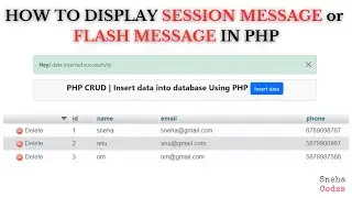 How to show Session success message in PHP | Show Flash Message in PHP | 